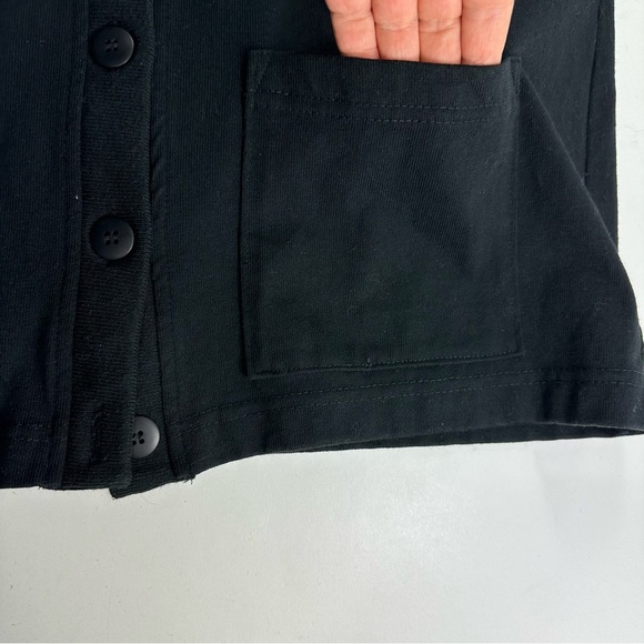 Vintage Hunt Club Black Cotton Cardigan Women’s Medium Padded Shoulders V Neck - Picture 8 of 8